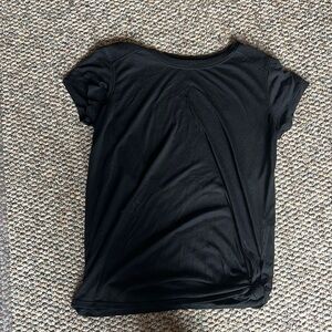 OLD NAVY BLACK ATHLETIC SHIRT WITH OPEN MESH BACK